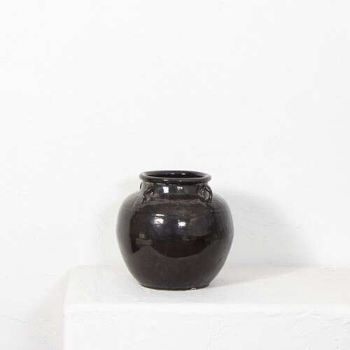 Glazed Handle Pot